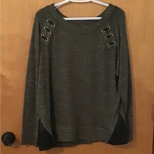 NY Collection Green Knit Top